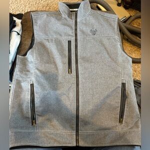 Men's Gray Zip-Up Vest